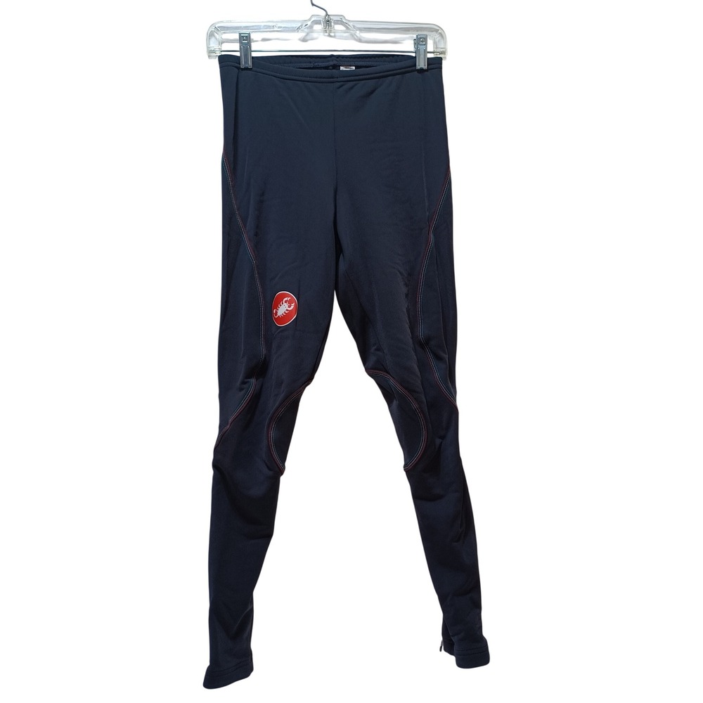 Castelli Mens M Thermal Cycling Tights Black USA Ankle Zip Performance Bikercore